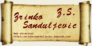 Zrinko Sanduljević vizit kartica